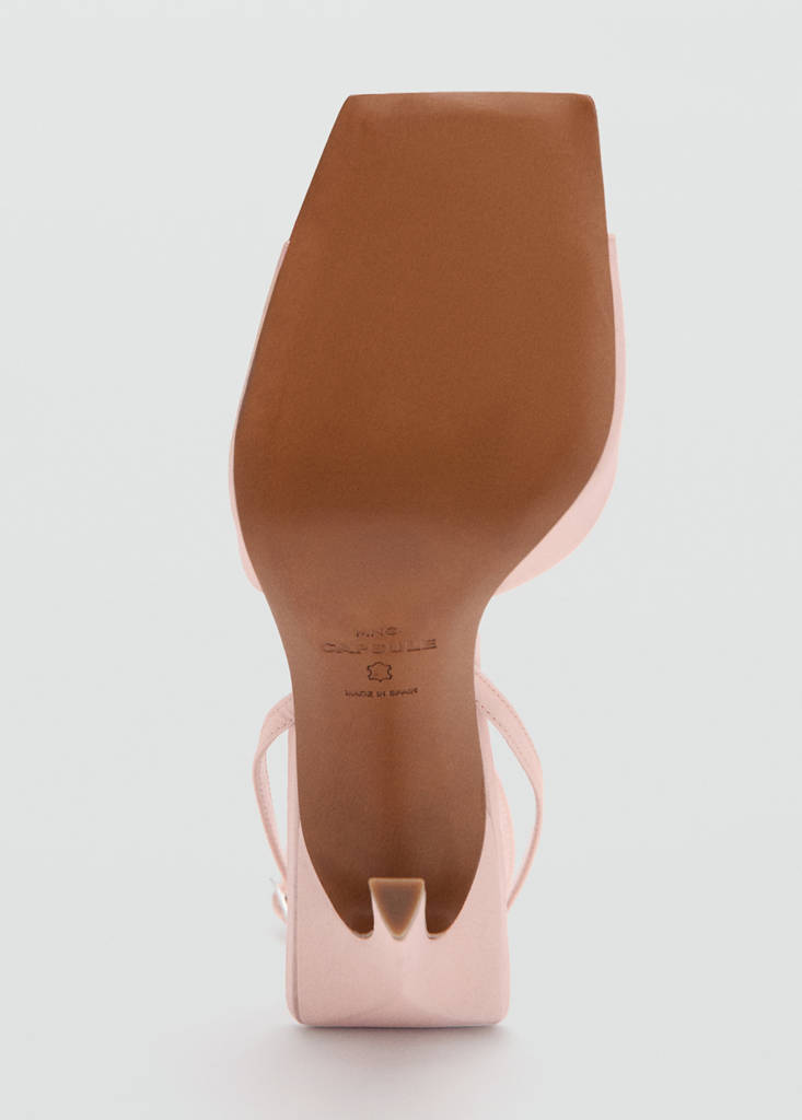 Satin high-heeled sandal — Pastel Pink