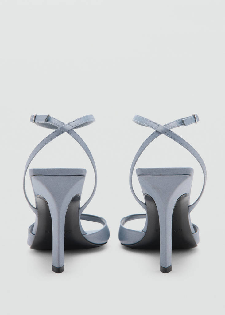 Satin high-heeled sandal — Grey