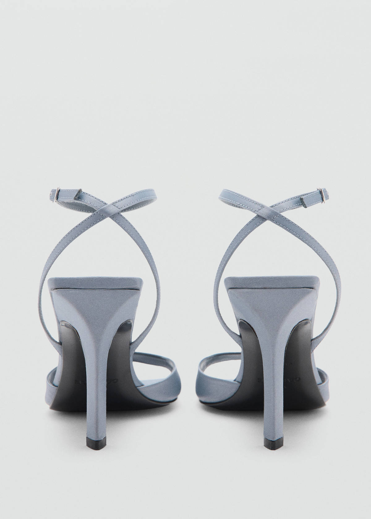 Satin high-heeled sandal — Grey