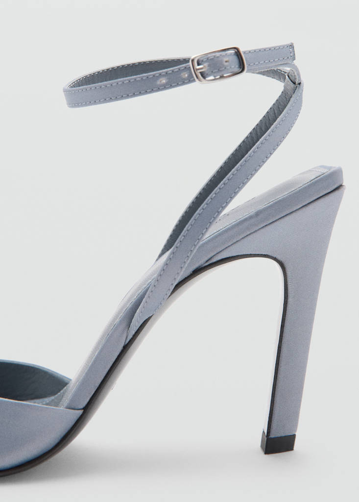 Satin high-heeled sandal — Grey