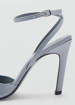 Satin high-heeled sandal — Grey 5