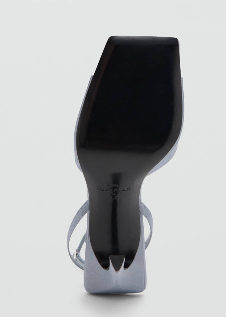 Satin high-heeled sandal — Grey