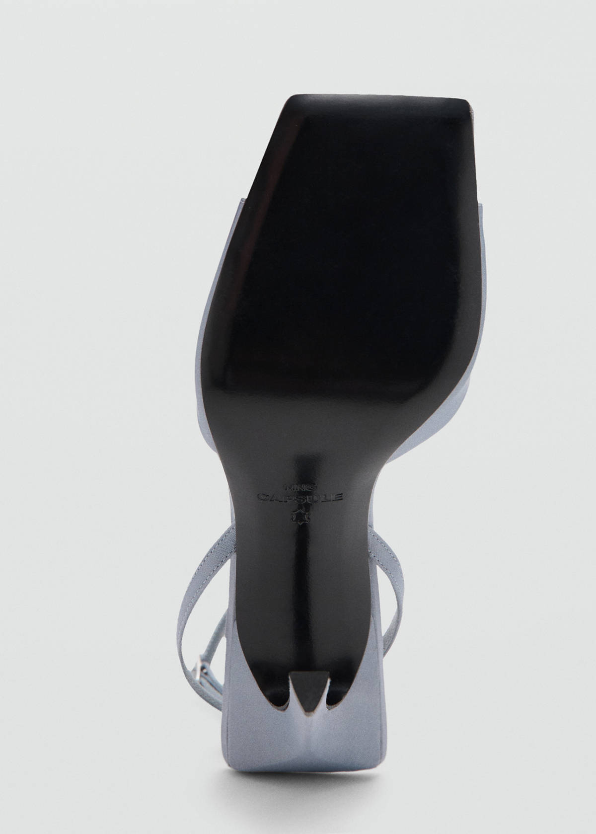 Satin high-heeled sandal — Grey