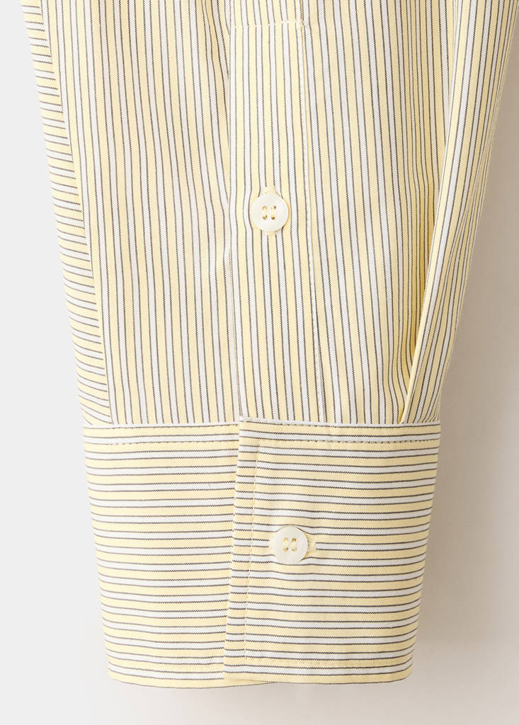 Poplin stripe shirt — Pastel Yellow