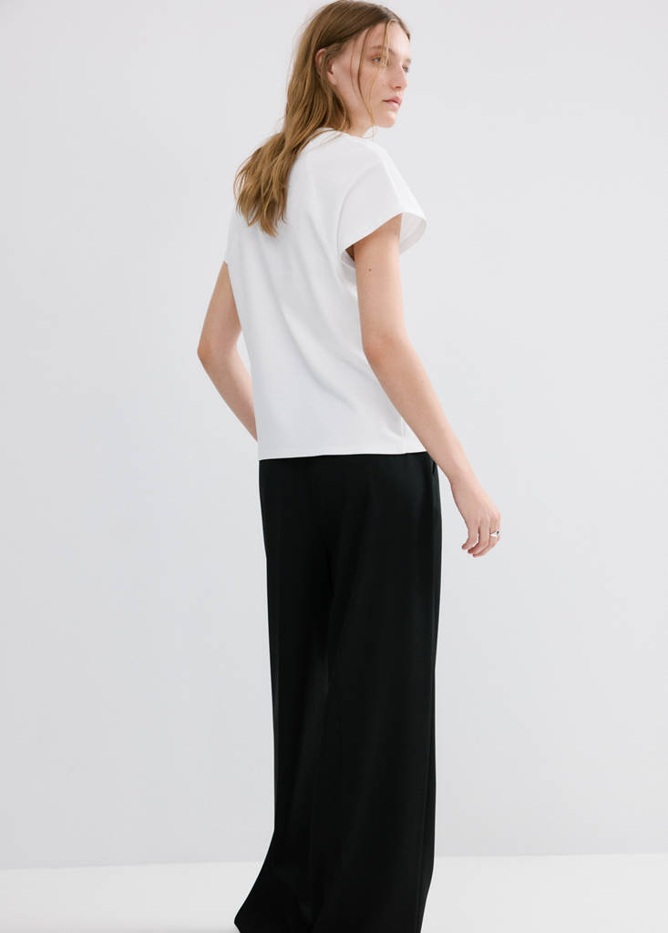 Short-sleeved cotton t-shirt — White