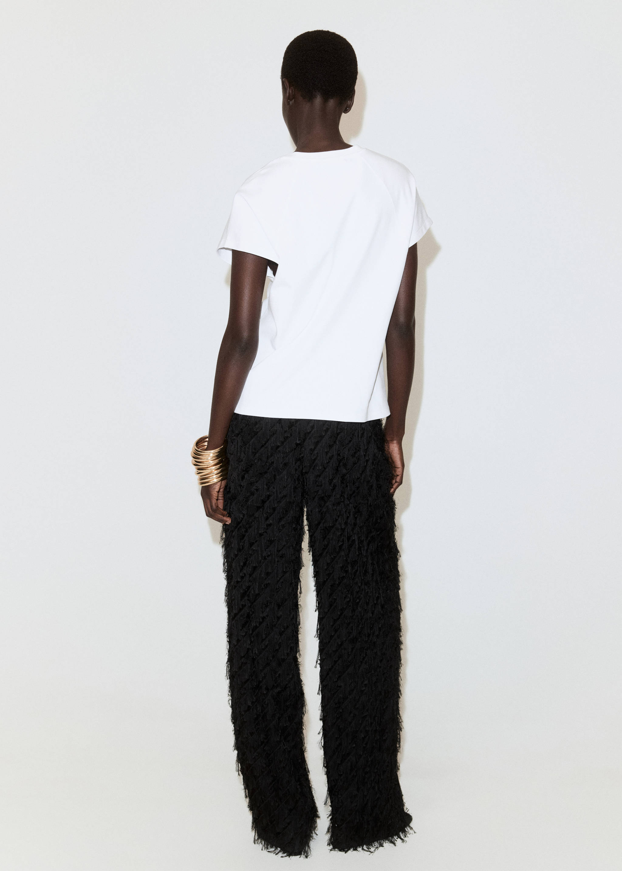 Short-sleeved cotton t-shirt - Reverse of the article