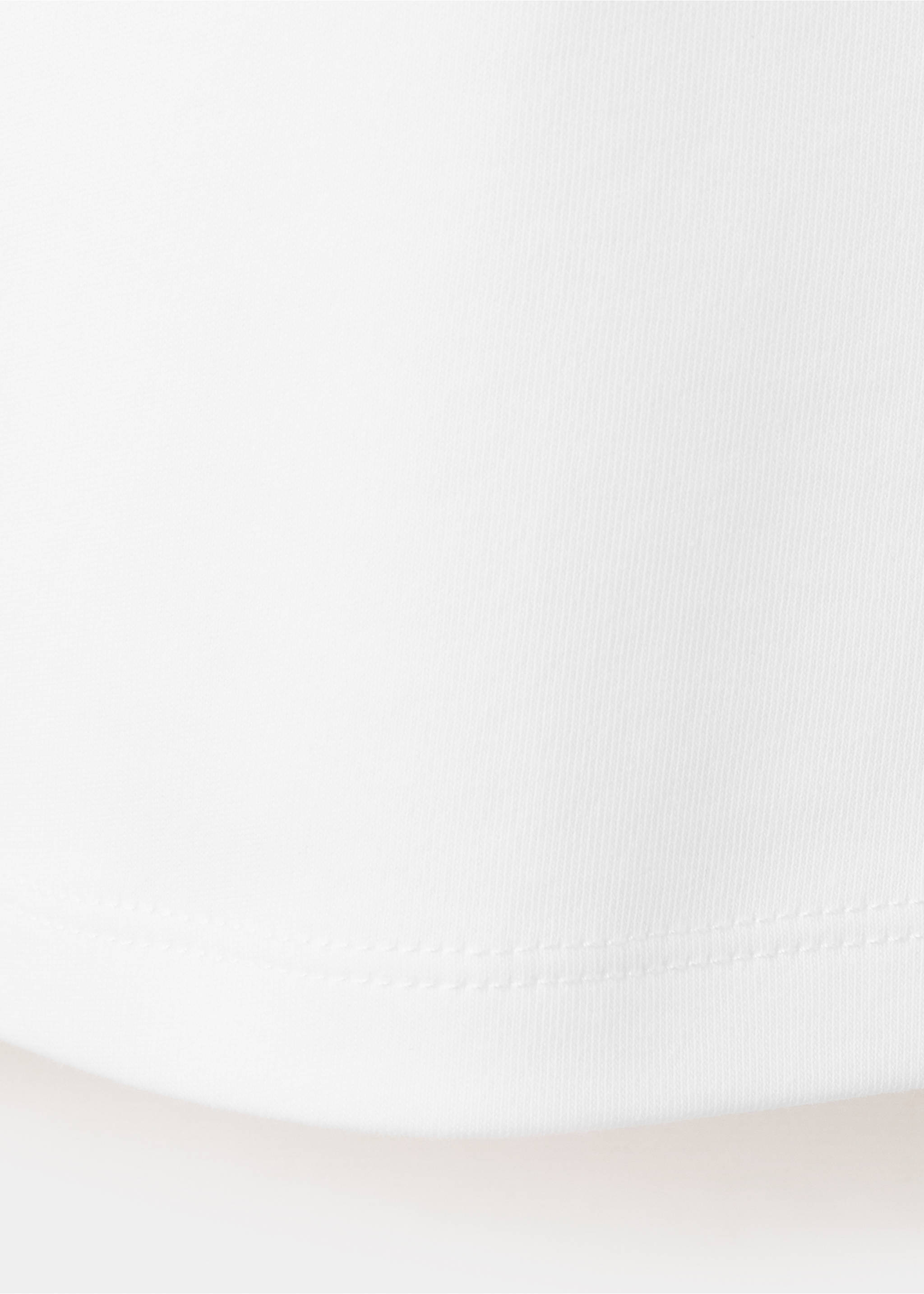 Short-sleeved cotton t-shirt - Details of the article 0, White. Ref: 37081471-00.