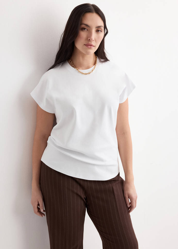 Short-sleeved cotton t-shirt — White