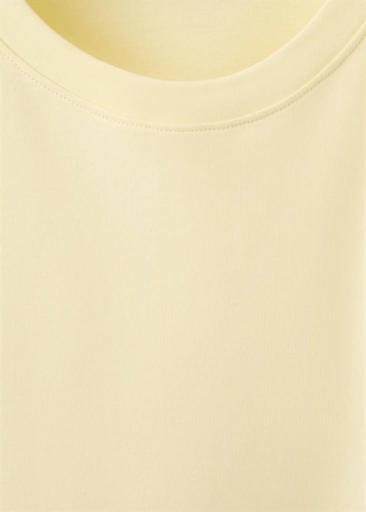 Short-sleeved cotton t-shirt — Pastel Yellow