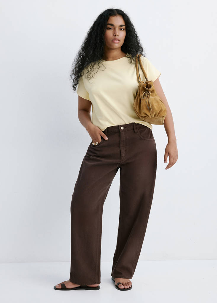 Short-sleeved cotton t-shirt — Pastel Yellow