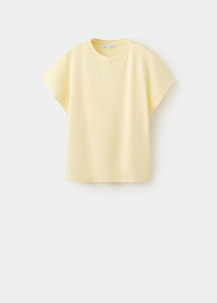 Short-sleeved cotton t-shirt — Pastel Yellow
