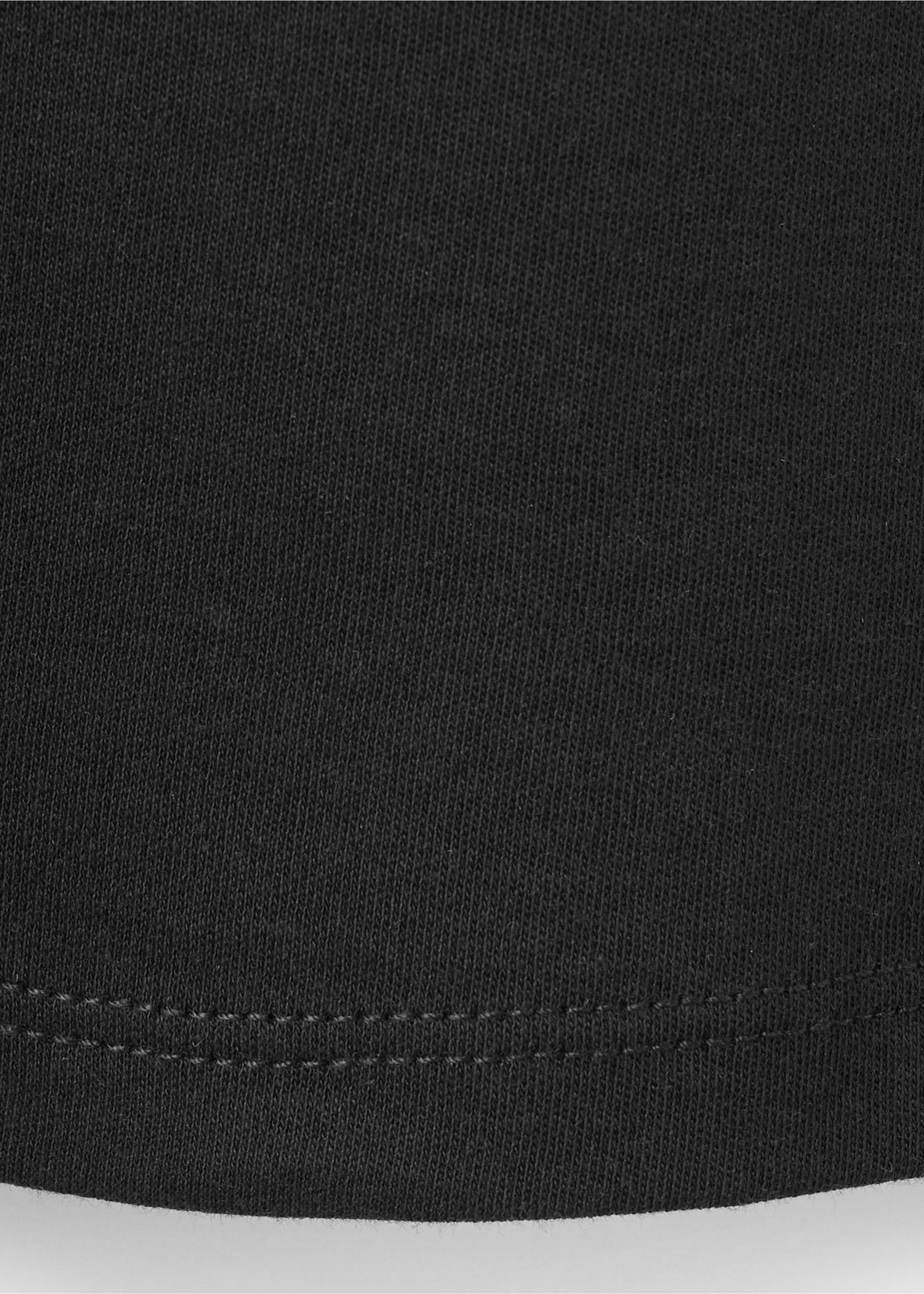 Short-sleeved cotton t-shirt - Details of the article 0, Black. Ref: 37081471-00.