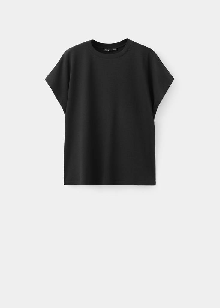 Short-sleeved cotton t-shirt — Black