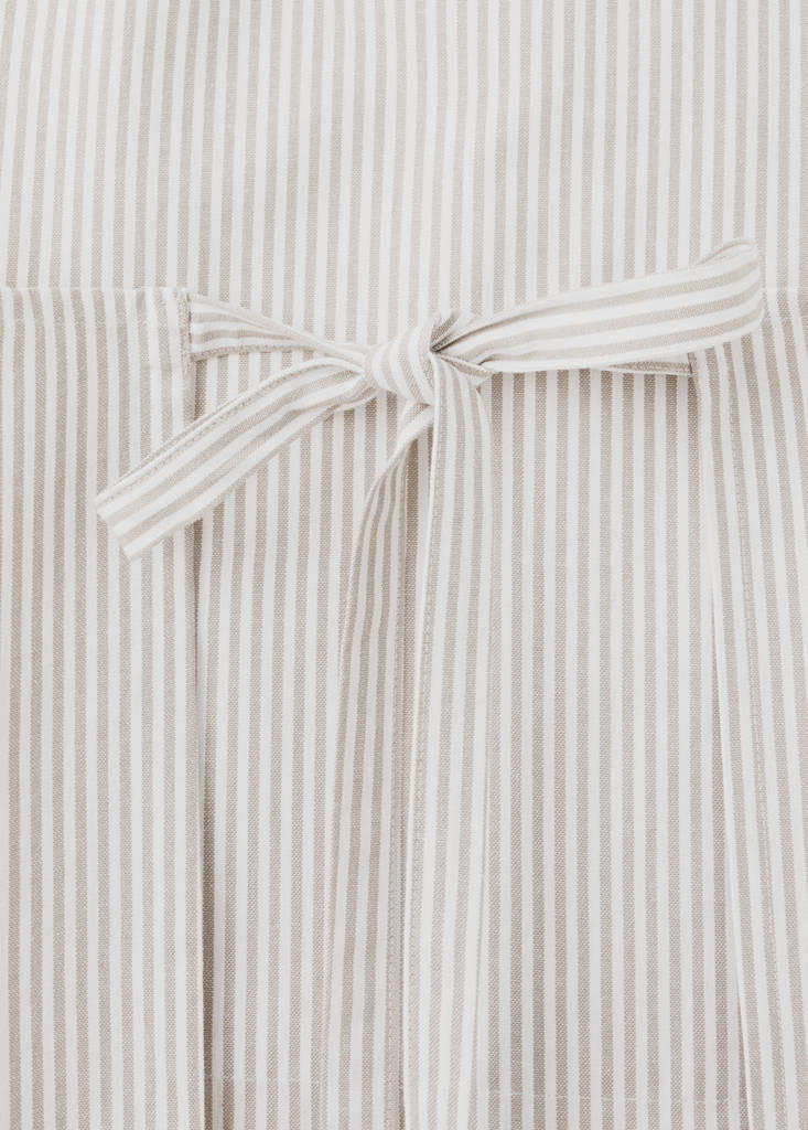 Striped cotton apron — Light/Pastel Brown