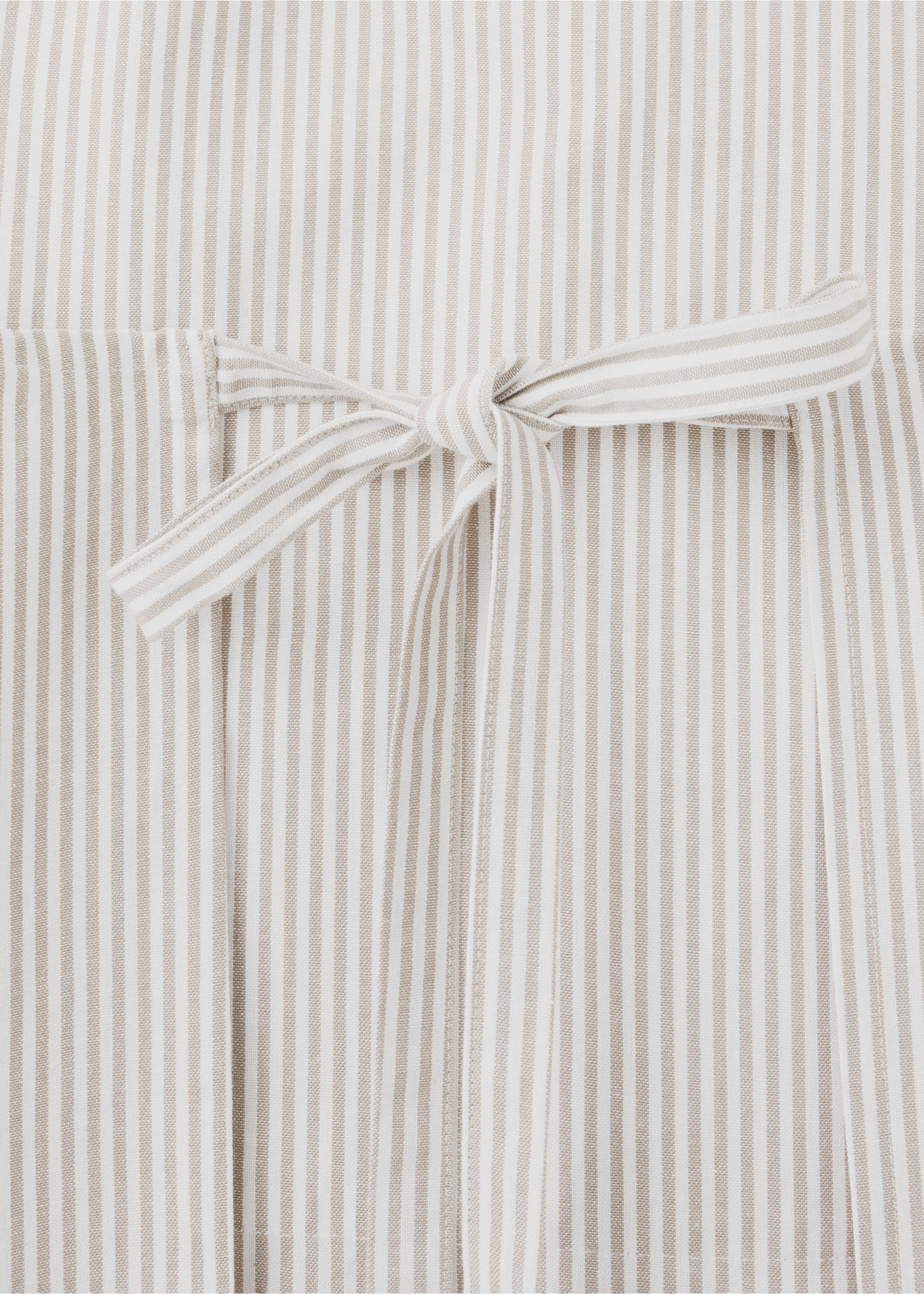 Cotton striped apron - Details of the article 2, Light/Pastel Brown. Ref: 37081472-00.