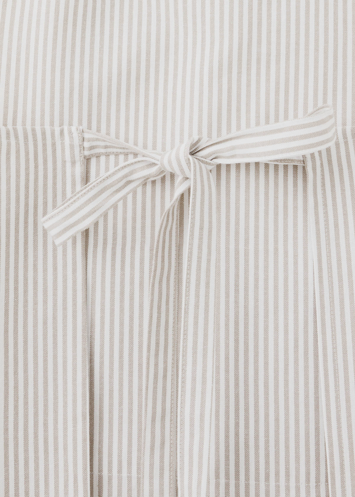 Striped cotton apron — Light/Pastel Brown