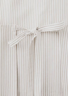 Striped cotton apron — Light/Pastel Brown 3