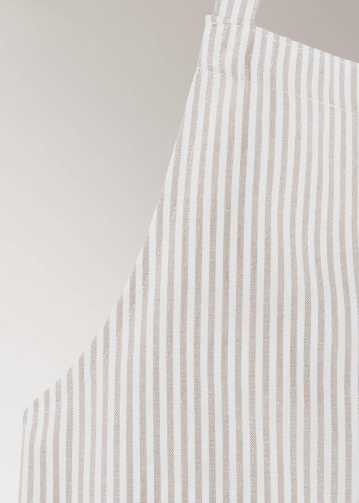 Striped cotton apron — Light/Pastel Brown