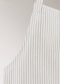 Striped cotton apron — Light/Pastel Brown 5