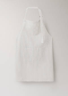 Striped cotton apron — Light/Pastel Brown 6