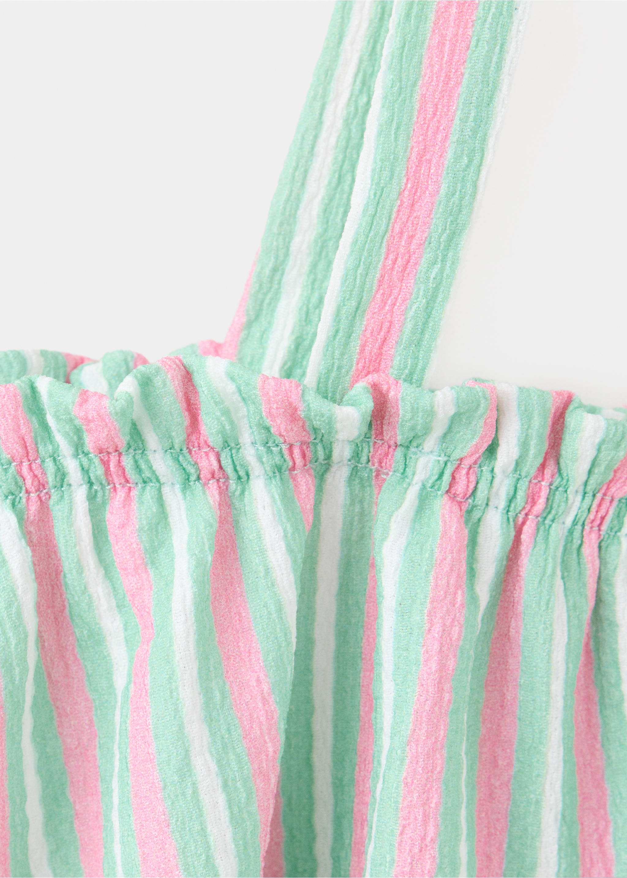 Combined stripe top - Details of the article 8, Pink. Ref: 37081473-00.