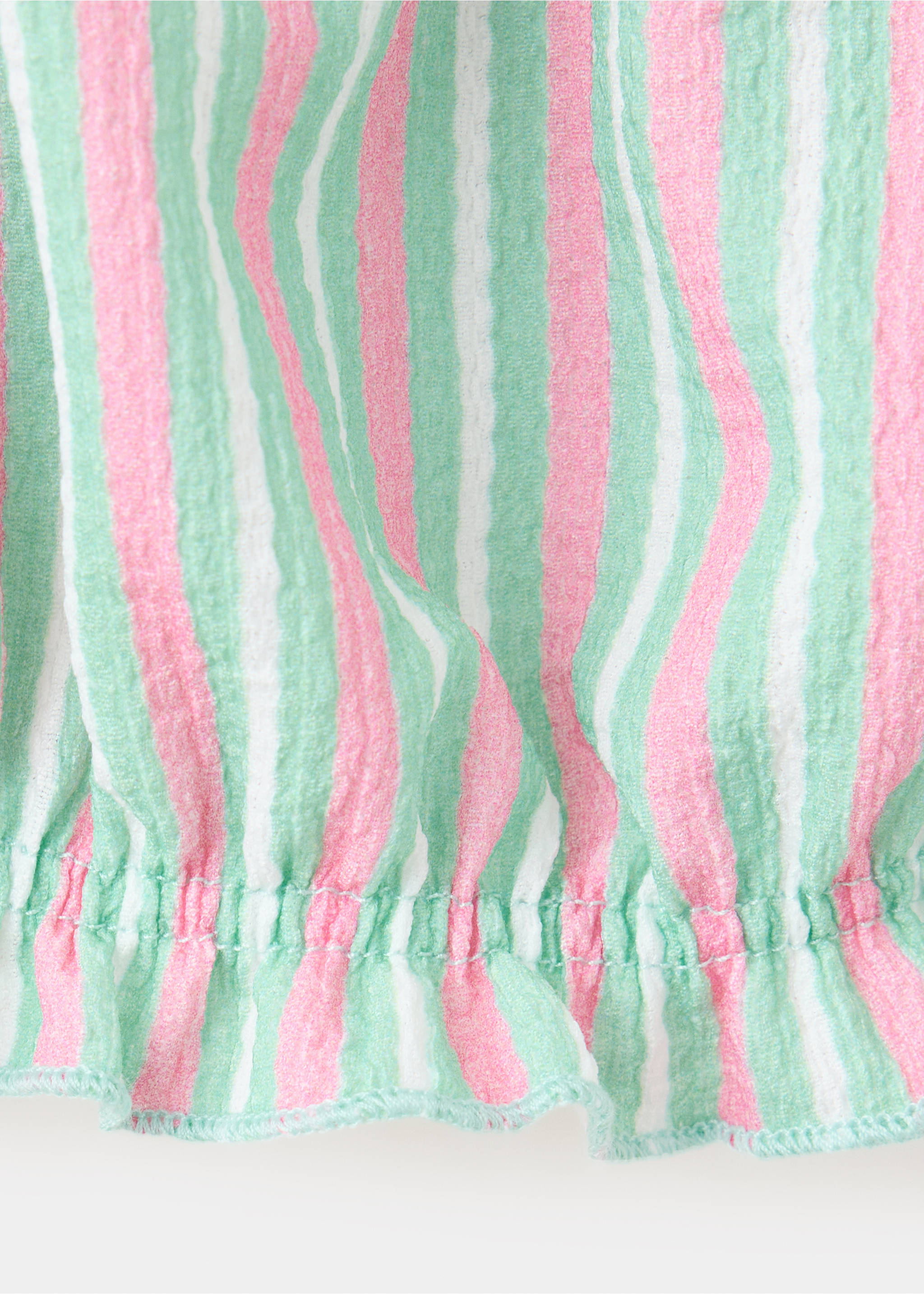 Combined stripe top - Details of the article 0, Pink. Ref: 37081473-00.