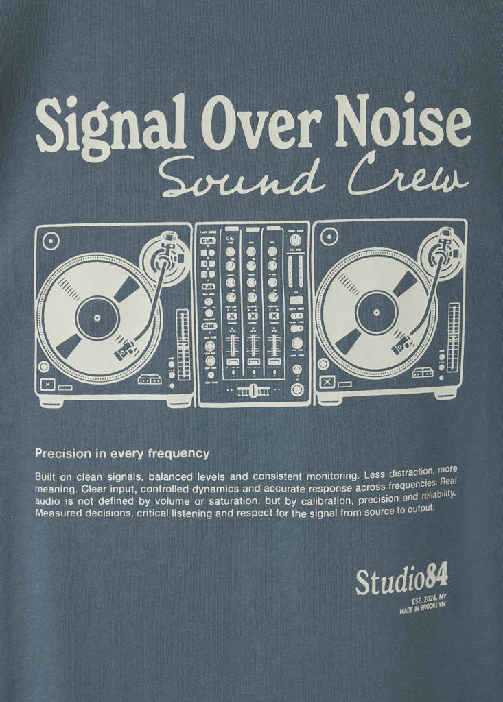 Short-sleeved printed t-shirt — Navy
