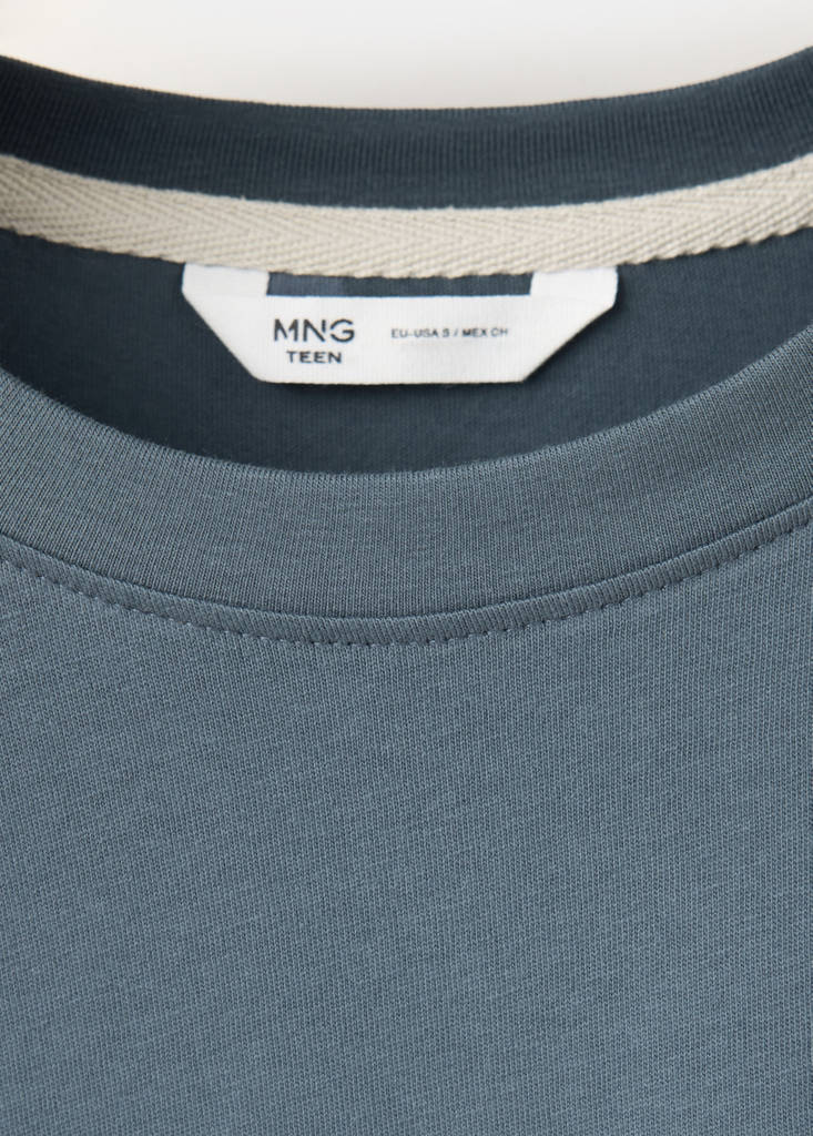 Short-sleeved printed t-shirt — Navy