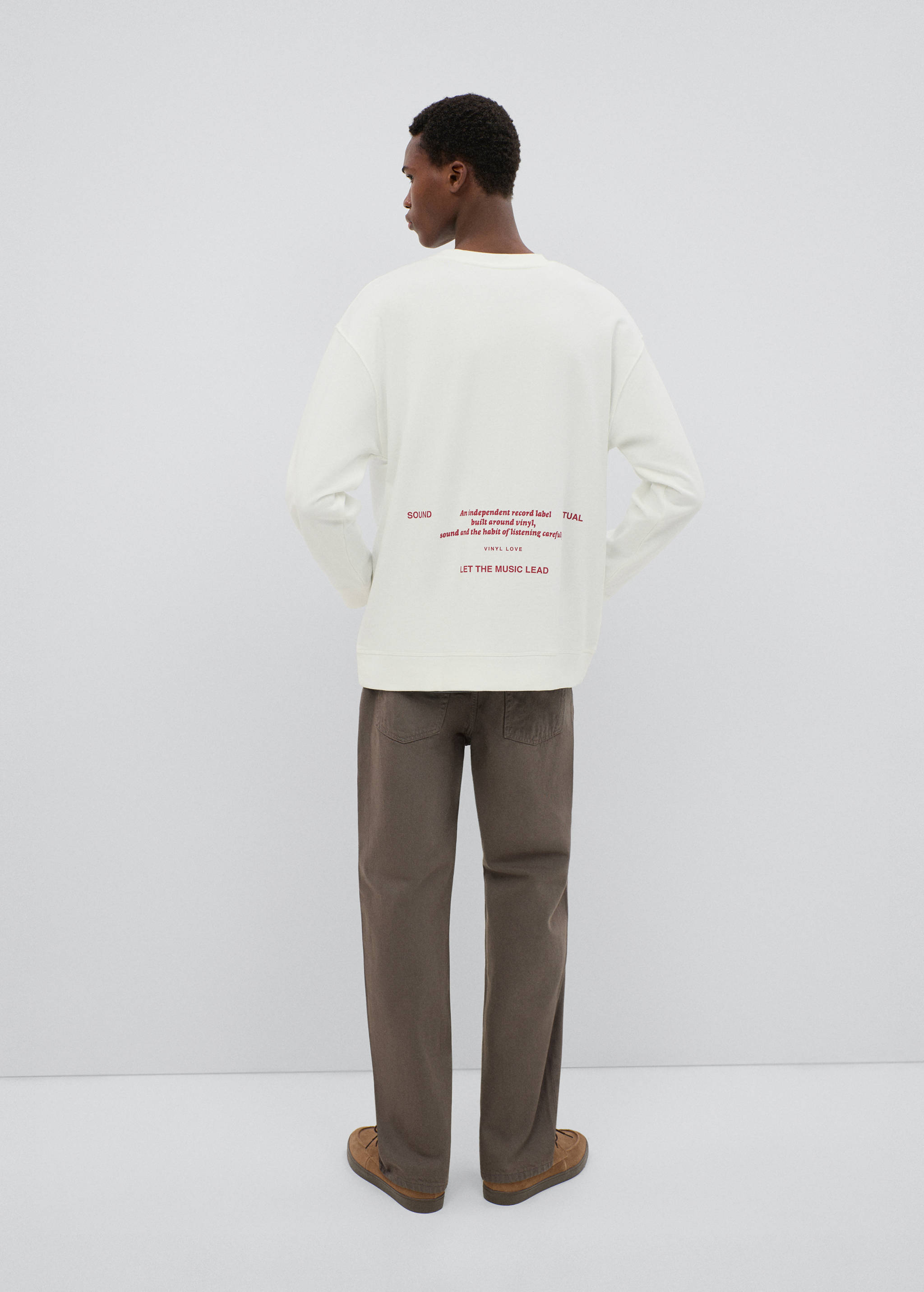 Embroidered detail cotton sweatshirt - Reverse of the article