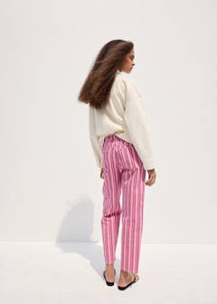 Straight striped jeans — Pink 3