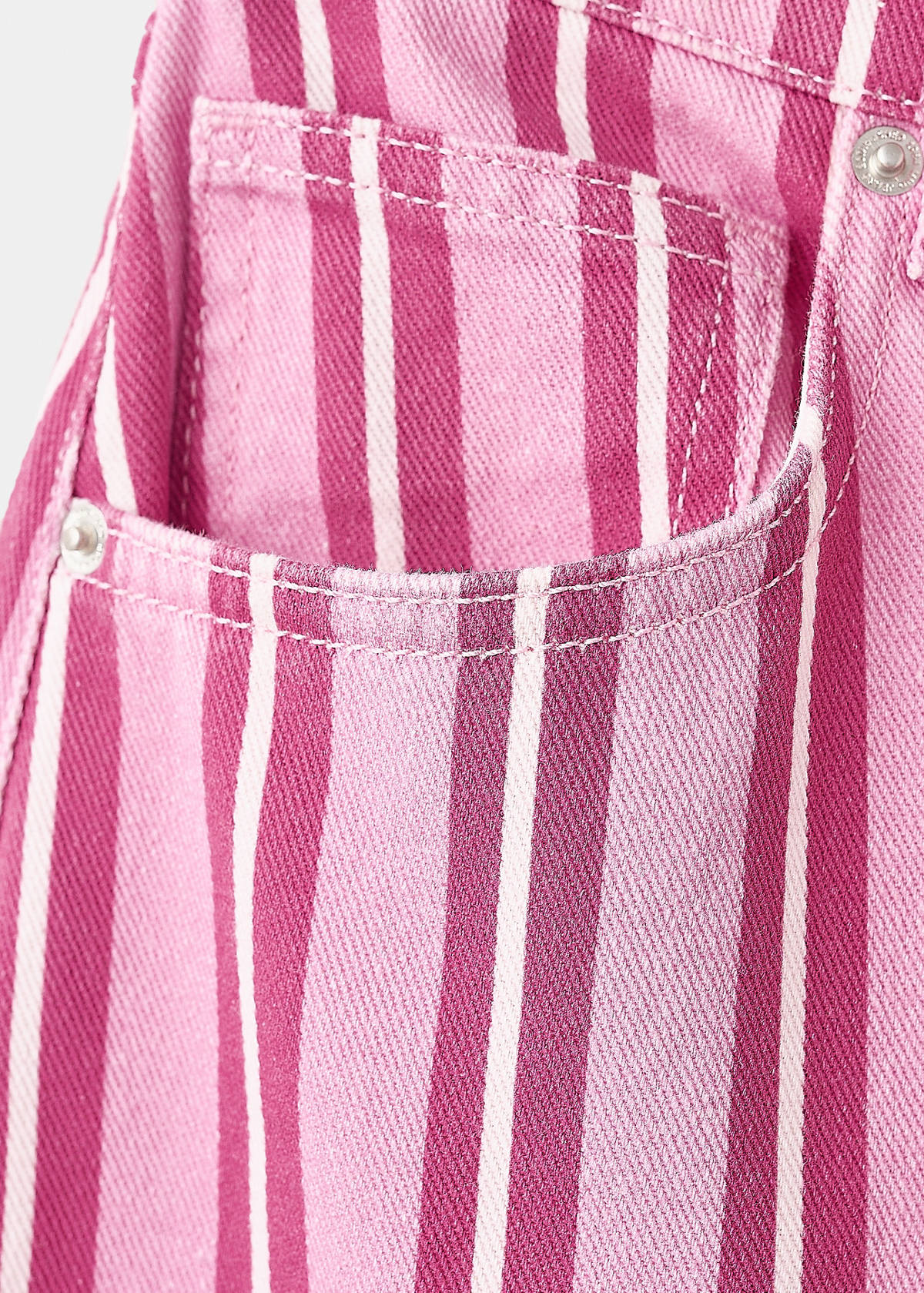 Straight striped jeans — Pink
