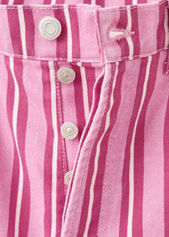 Straight striped jeans — Pink 8