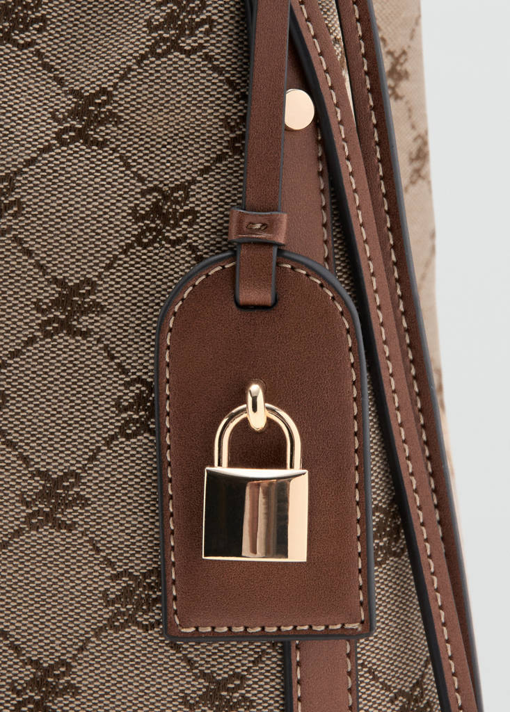 Jacquard bucket bag — Leather