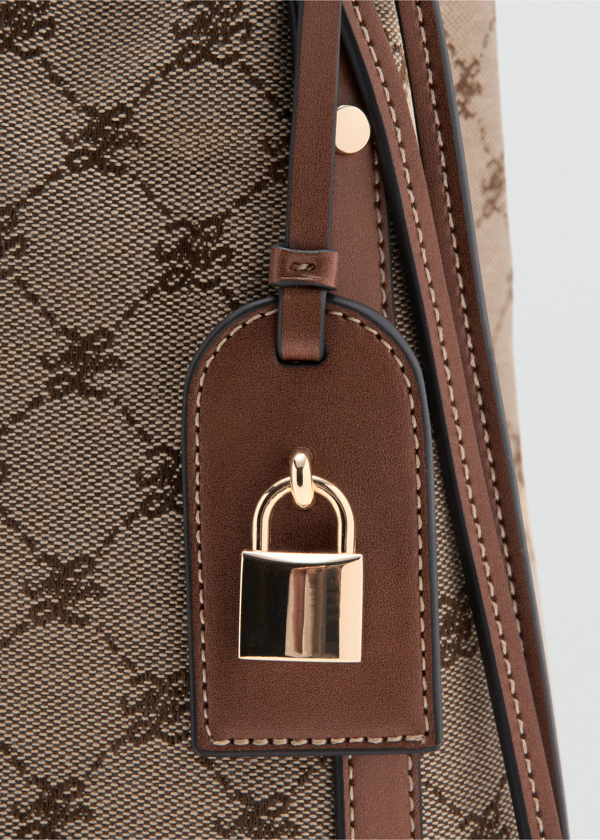 Jacquard bucket bag - Details of the article 1, Leather. Ref: 37081477-00.