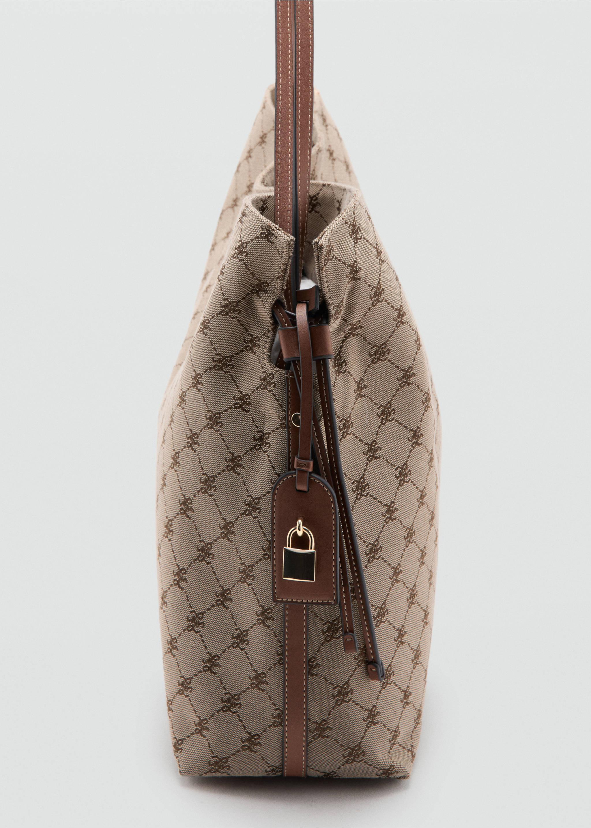 Jacquard bucket bag - Details of the article 3, Leather. Ref: 37081477-00.