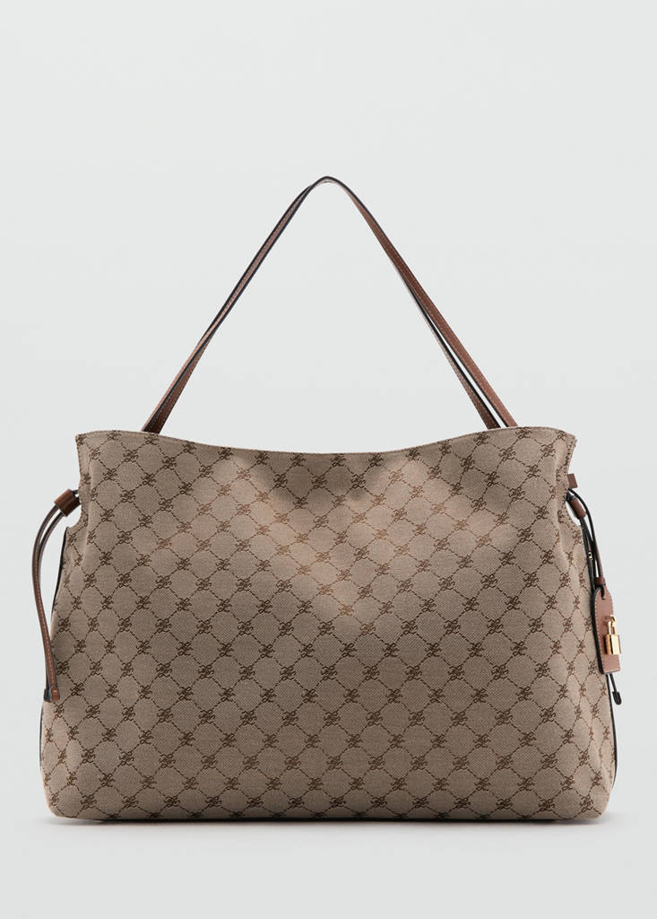 Jacquard bucket bag — Leather