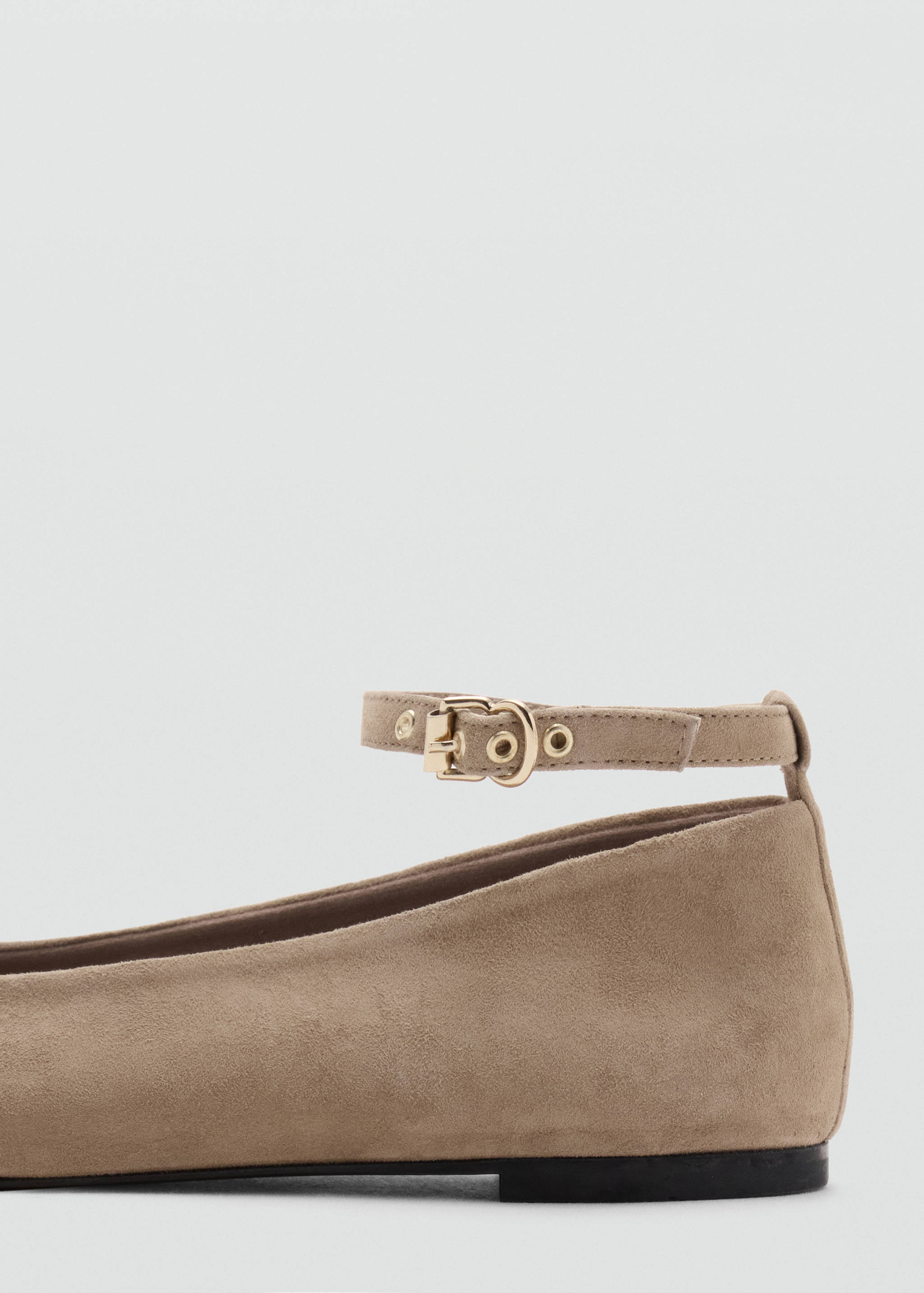 Leather ankle strap ballet flats - Details of the article 1