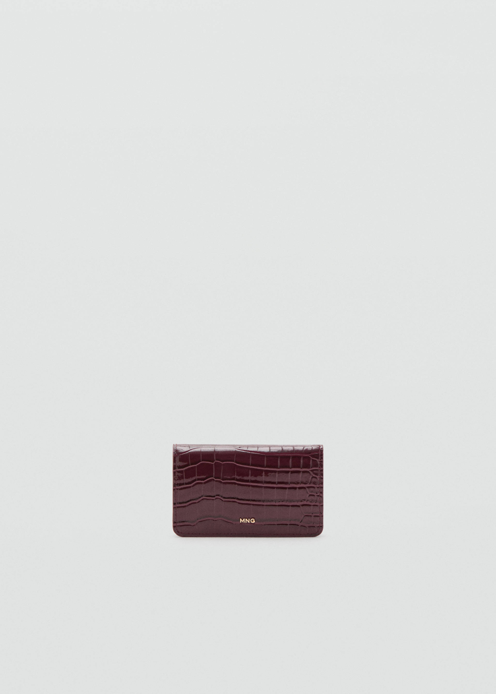 Small shiny croc-effect wallet - Article without model