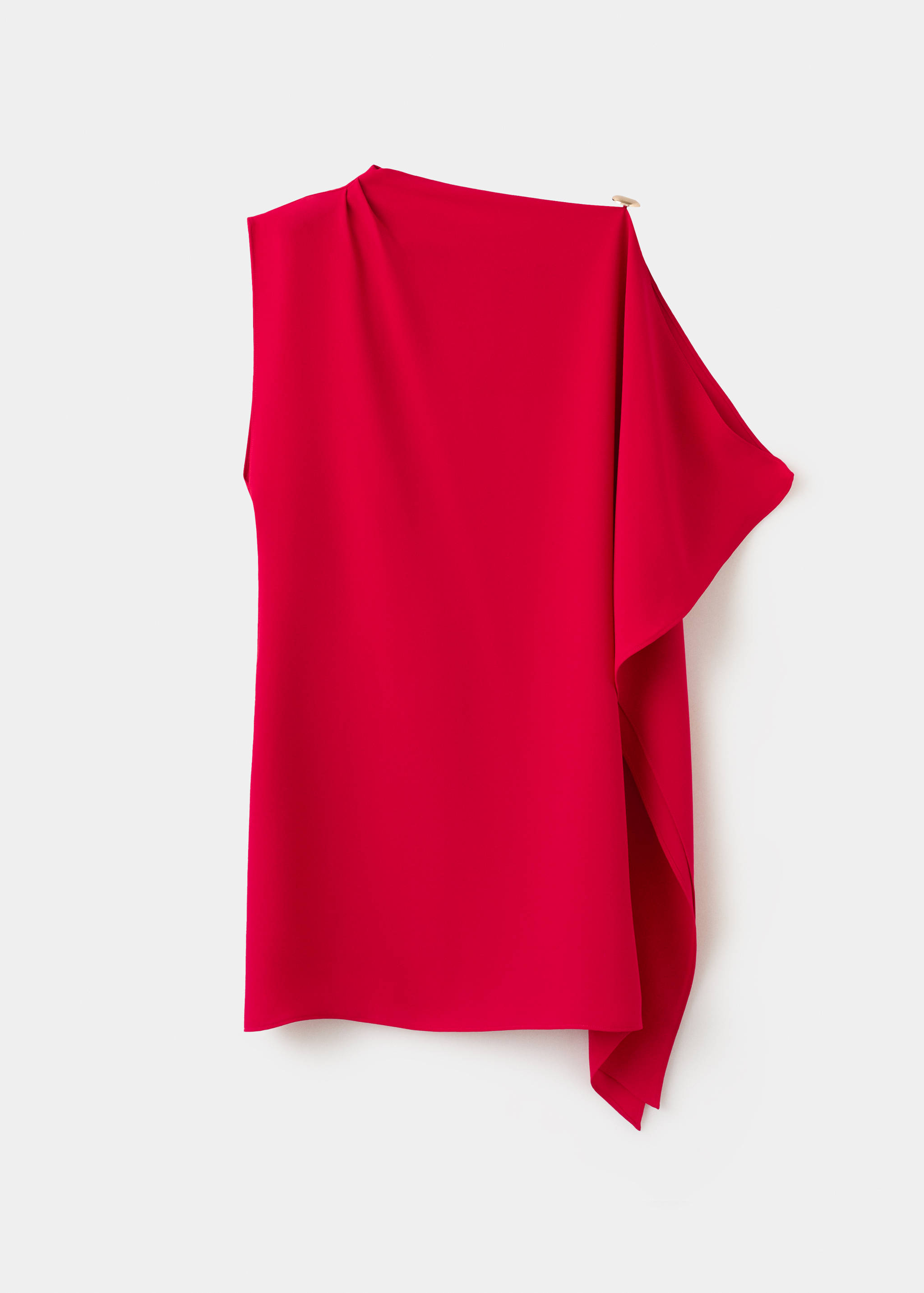 Kleid mit asymmetrischem Kragen und Metalldetail - Artikel ohne Model