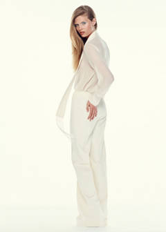 Silk shirt with fringed pocket square — Off White 3