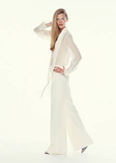 Silk shirt with fringed pocket square — Off White 4