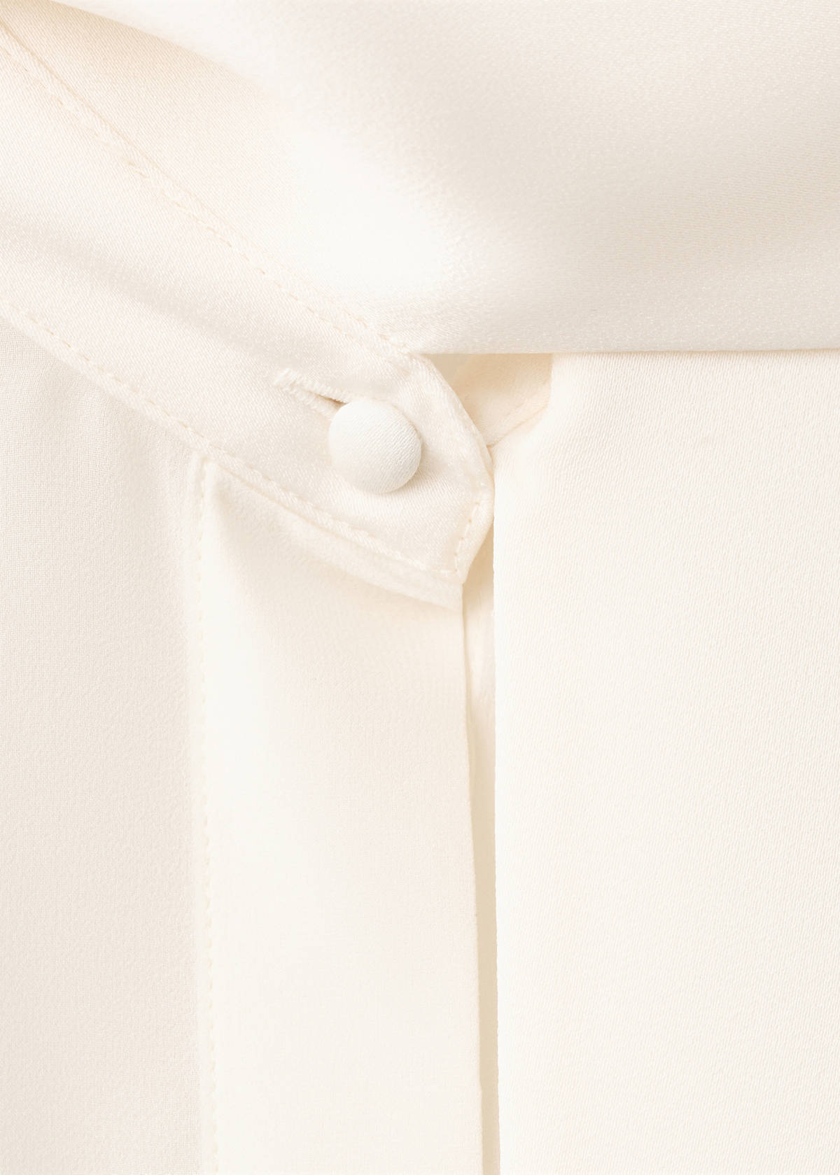 Silk shirt with fringed pocket square — Off White