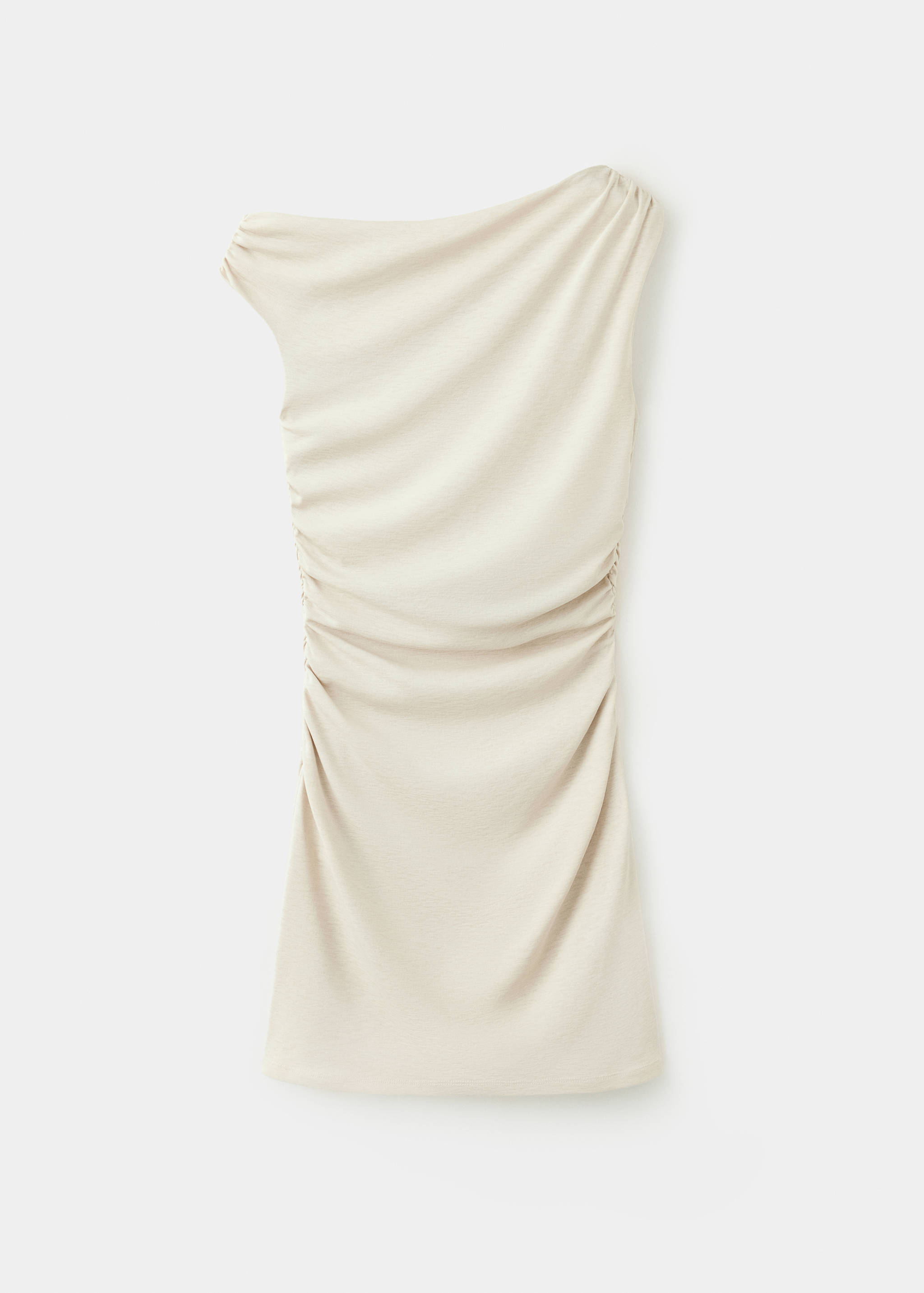 Vestido assimétrico enrugado - Artigo sem modelo