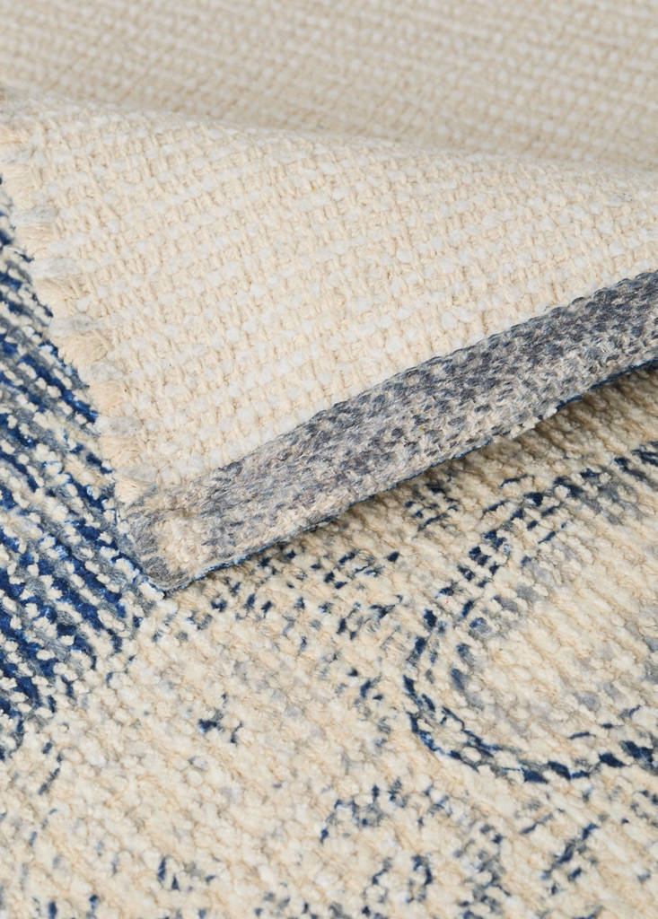 Tufted cotton rug 90x150 cm — Navy