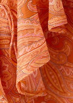 Ruffles printed blouse — Orange 6