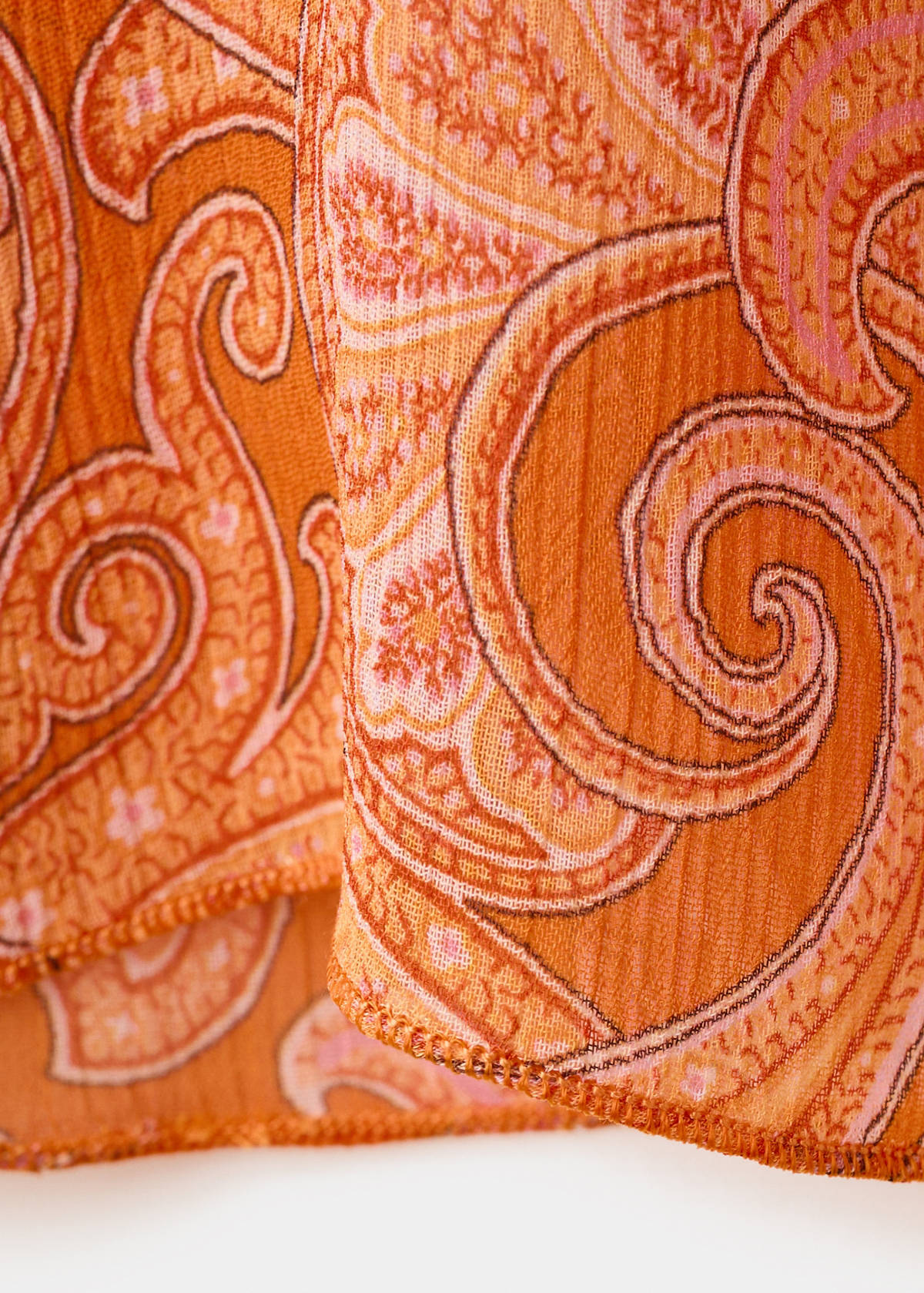 Ruffles printed blouse — Orange