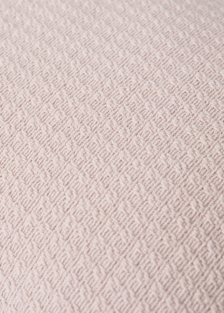 Mini cot cushion cover cotton jacquard ruffle 30x40 cm — Nude