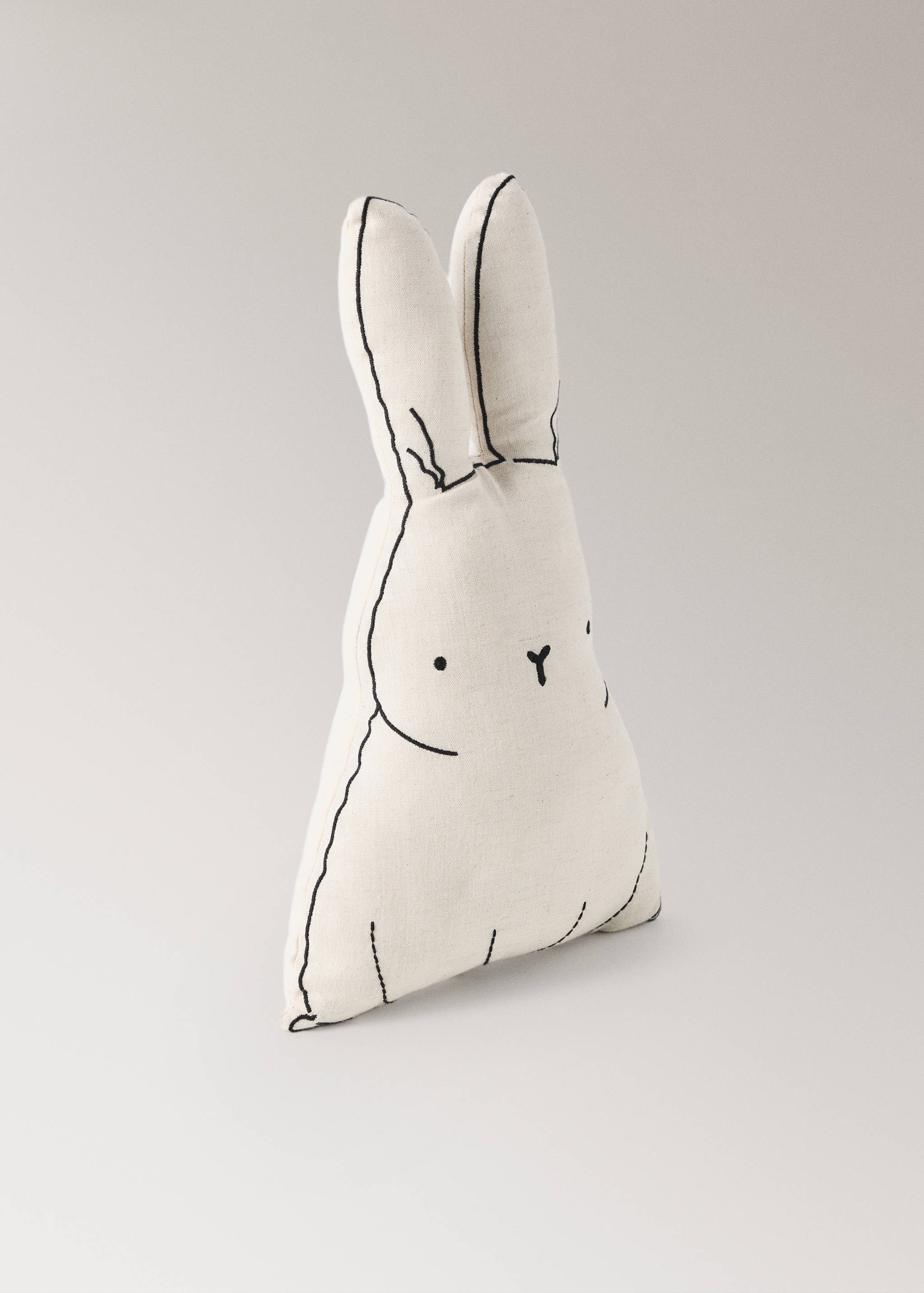Linen and cotton bunny cushion - Details of the article 1