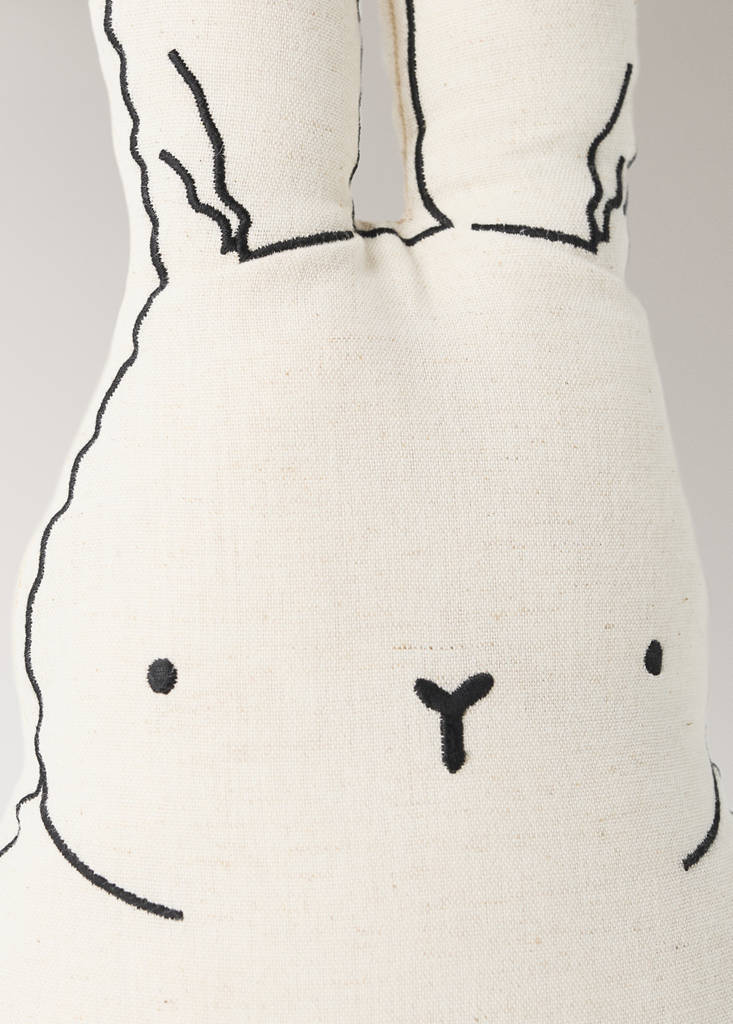 Linen and cotton bunny cushion — Sand