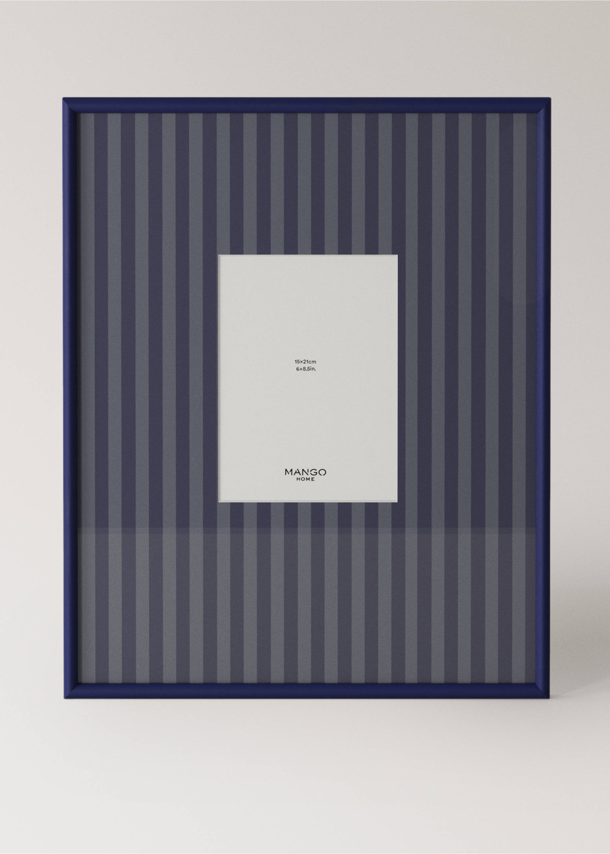Large striped wooden frame - Article without model, Blue. Ref: 37081494-00.